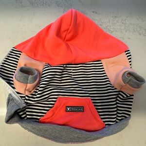 Frenchie Pink and Strip Hoodie (size M)!